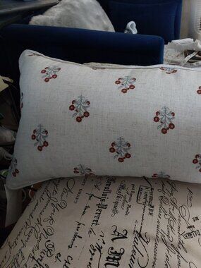 Embroidery Pillow Floral Cushion Covers CASES ONLY NO INSERTS SET of 4